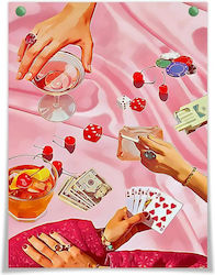 Olympus Diamond Painting "vintage Pink Poker Playing Cards" Ψηφιδωτό Μωσαικό "παιχνίδι Κάρτες Πόκερ" 40χ30
