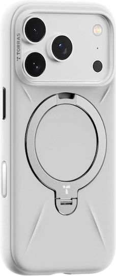 Torras Ostand Q3 Silicone Back Cover White (iPhone 18 / 17 Pro Max)