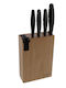 Laguiole Jean Dubost France Stainless Steel Knives Set with Base 4 Pieces