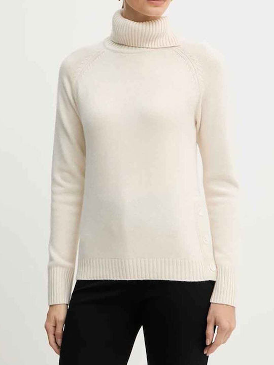 Silvian Heach Bluza Damă cu Guler Înalt Chalk