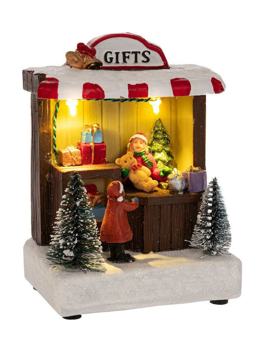 Iliadis Christmas Illuminated Decorative Village with Battery 14x11x8cm. Gift Shop