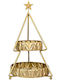 Christmas Two-Storey Metal Tray Tree Fylliana Fl0201 Gold Colour 36x30x58cm
