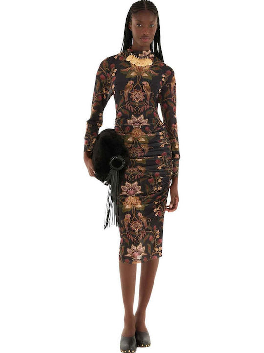slim fit dress slacks Off-White Green Floral Cascade LENZING™ ECOVERO™ Euroflax™ Midi Dress – FARM  Rio