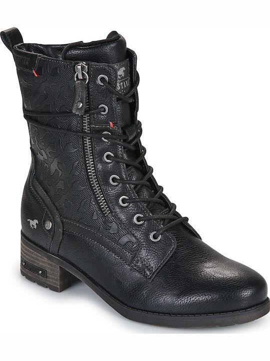 Mustang Women's Ankle Boots Black 15M0062002-BLACK