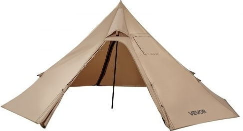 Vevor Σκηνή Camping Teepee Καφέ 4 Εποχών για 2 Άτομα