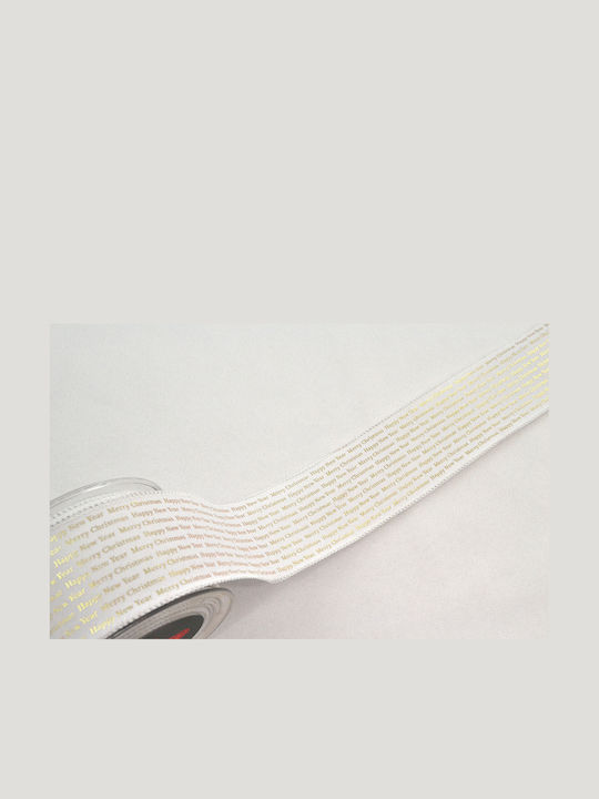 LiebeQueen Christmas Ribbon White 900x6cm 1pc