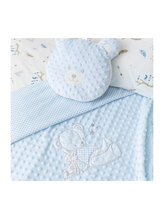 Borea Blanket Cot Buddies Blue 110x140cm