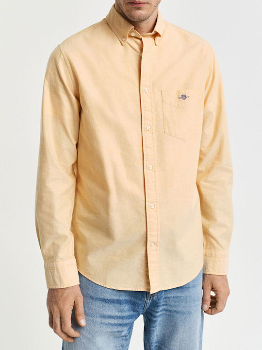 Gant Long-sleeved Cotton Shirt Mustard 3000200-751