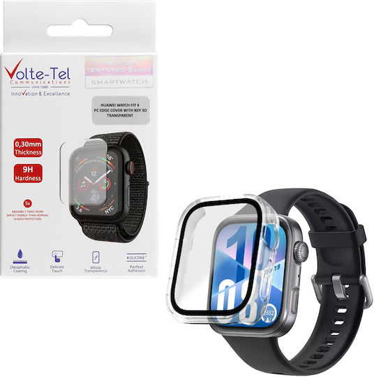 Volte-Tel Edge Cover With Key Tempered Glass για το Huawei Watch Fit 3 / Fit 4 1τμχ
