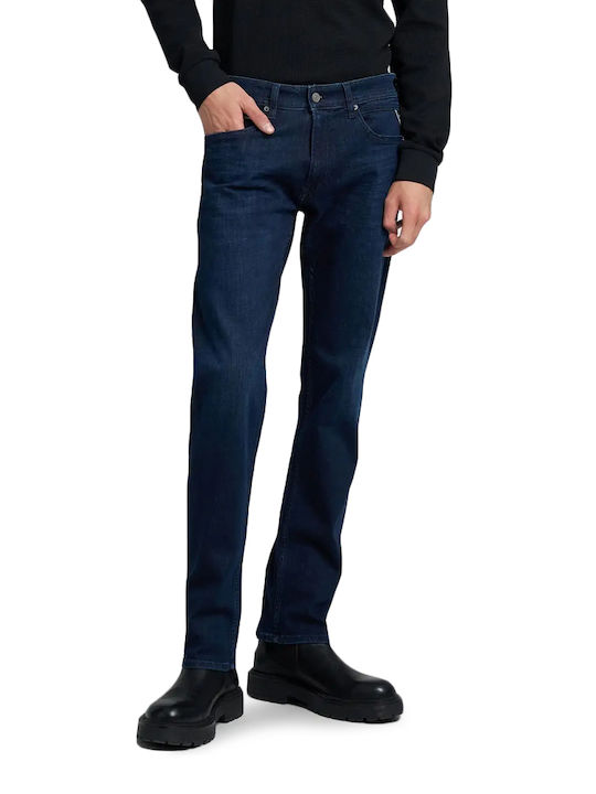 Grover Men's Elastic Straight Blue Jeans Pants