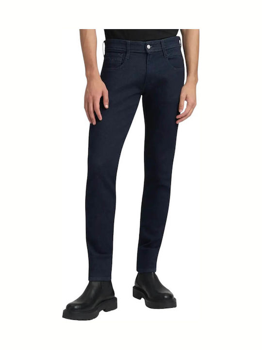 Anbass Men's Jeans Pants Elastic with Slim Fit Blue