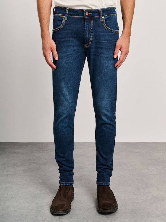 Pantaloni De Blugi Pentru Bărbați Elastic Slim Fit Denim