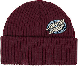 Santa Cruz Beanie Unisex Beanie Knitted in Burgundy color