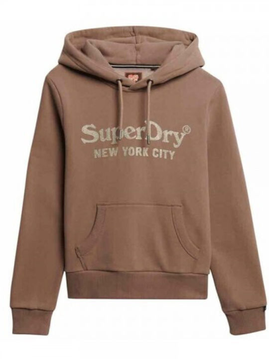 D2 Ovin Women's Sweatshirt Hooded Taupe Grey