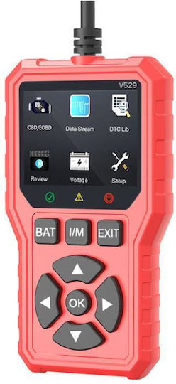 Foxsur V529 Obd2 Car Engine Fault Code Reader Red