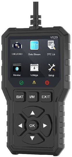 Foxsur V529 Obd2 Αναγνώστης Κωδικών Βλαβών Κινητήρα Αυτοκινήτου Μαύρο