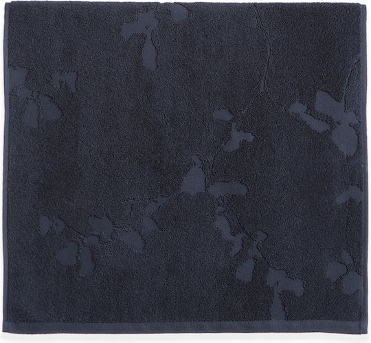 Nef-Nef Homeware Πετσέτα Χεριών Vania 30x50εκ. Blue/black Βάρους 550gr/m²