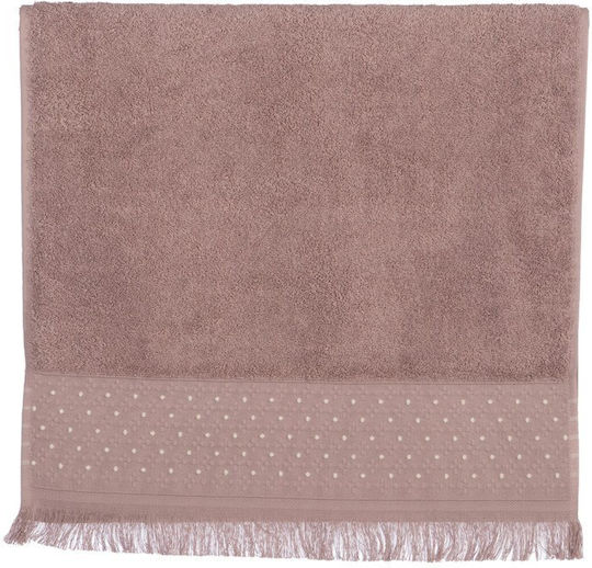 Nef-Nef Homeware Πετσέτα Χεριών Zasmen 30x50εκ. Mauve Βάρους 500gr/m²