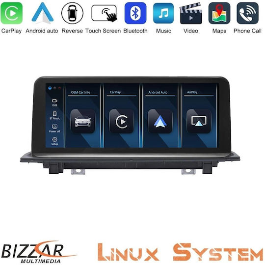 Bizzar Ηχοσύστημα Αυτοκινήτου για BMW X1 (F48) / X2 (F39) 2018-2022 (Bluetooth/USB/AUX/WiFi/GPS/Apple-Carplay/Android-Auto) με Οθόνη Αφής 10.25"