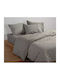 Nef-Nef Homeware Otrando Σετ Σεντόνια King Size Φανελένια με Λάστιχο 180x200+32εκ. Green (4τμχ)