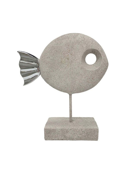 Inthebox Cernia Decorative Fish 27.8x9.8x33.6 Polyresin Beige Brown 034155