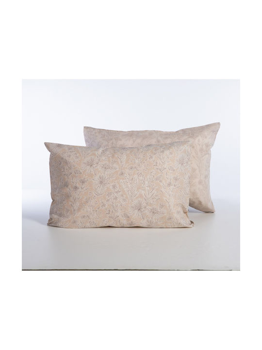 Nef-Nef Homeware Bamb.lucil Pillowcase with Envelope Cover Beige 52x72cm.