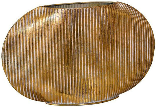 Metallic Tabletop Decorative Vase Fylliana Fl0251 Gold Colour 37x10x25cm