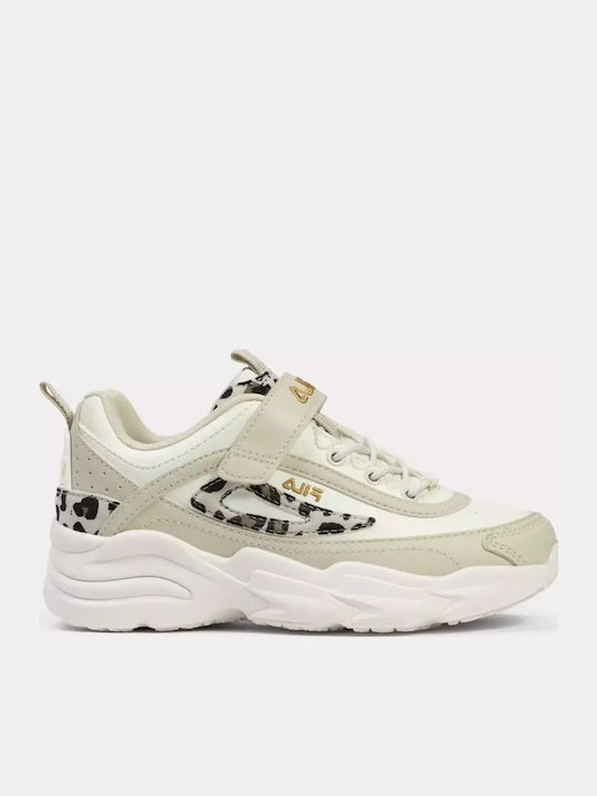 Skye Παιδικά Sneakers Ανατομικά με Σκρατς Μπεζ