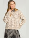 Damen Pullover Tierdruck Leopard