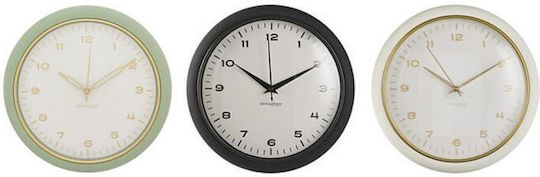 Wanduhren Kunststoff Schwarz Rahmen 28cm