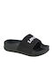 June S Bold Slides with Platforms in Black Color
