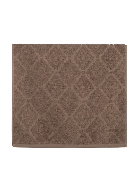 Nef-Nef Homeware Πετσέτα Χεριών Romian 30x50εκ. Mocca Βάρους 550gr/m²