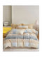 Rythmos Catana Set Coverlet Queen Size Cotton Satin Beige-grey 220x240cm 3pcs
