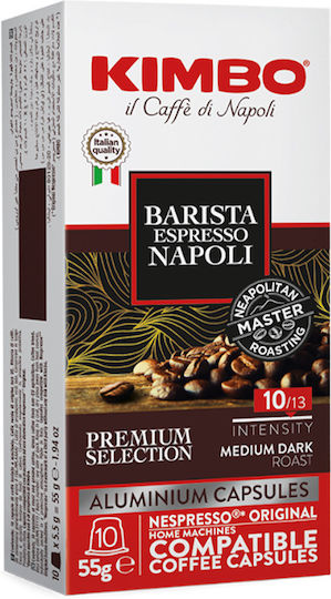 Kimbo Κάψουλες Espresso Napoli Συμβατές Μηχανή Nespresso 10caps