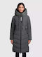 Women's Lifestyle Jacket for Winter with Hood Foam Green