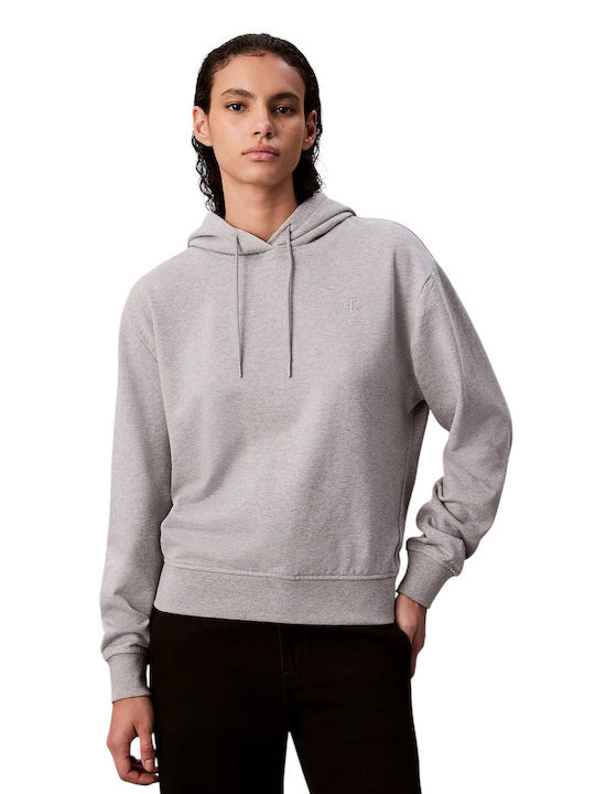 Calvin Klein Women's Sweatshirt Hooded Grey