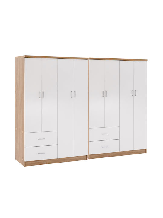 Achtblättrig Kleiderschrank Briana Sonama, Whit...