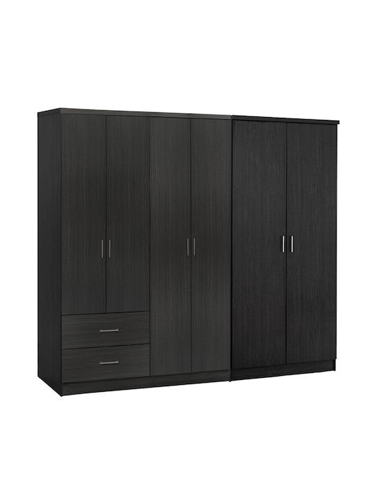 Εξάφυλλη Ντουλάπα Zebrano 201x43x181cm