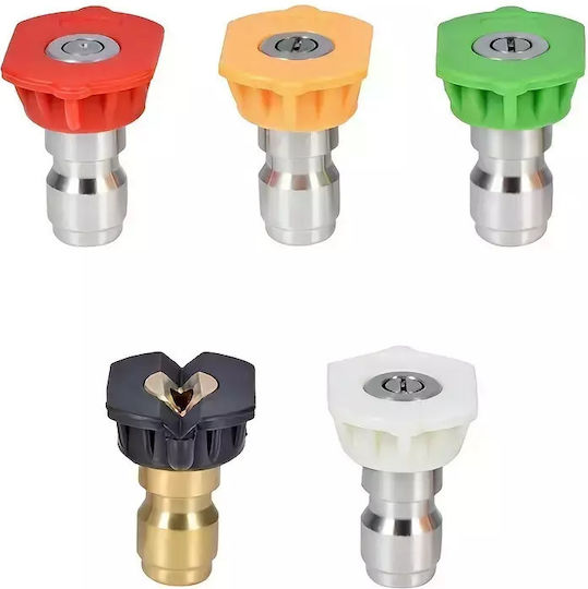 Lingzhen High Pressure Nozzles Stainless Steel 1/4" Male Thread G1/4" Spray Patterns 0° 15° 25°