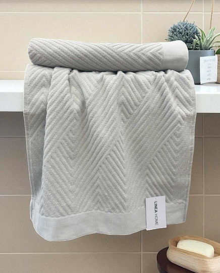 Linea Home Facecloth Diamond 50x90cm Silver 2 Pieces Weight 550gsm