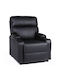 Rana Fotoliu Relax din Piele Ecologică Negru 80x95x103cm