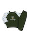Kids Sweatpants Set Green 2pcs
