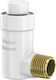 Automatic Air Vent Angled White Flexvent 1/2 Inch 10 Bar Without Shut-off Valve