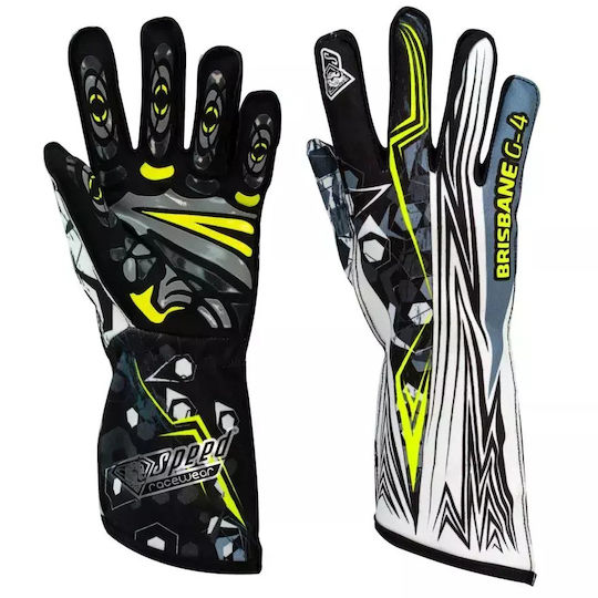 Speed Racewear Brisbane G-4 Men's Kart Driver Gloves Black