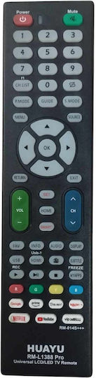 Huayu Universal Τηλεχειριστήριο RM-L1388 PRO για Τηλεοράσεις , LG , Samsung και Panasonic 6931956806603