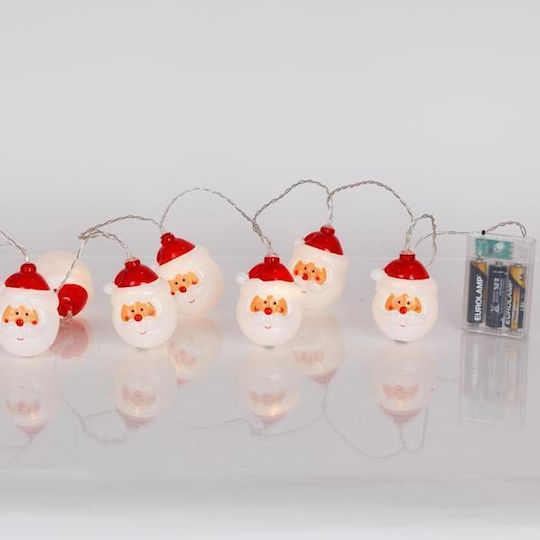 10 Lights LED 1.65m. Warm White Battery in String 1pcs