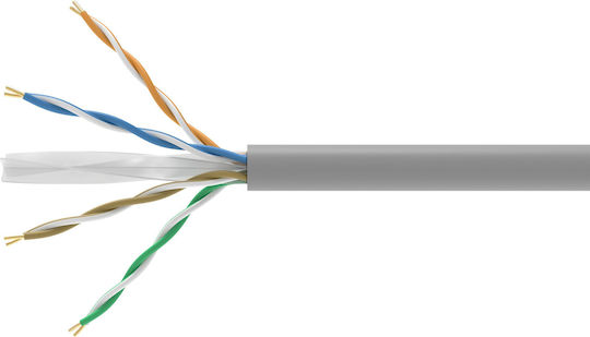 Equip U/UTP Кат.6 (Gigabit) Мрежов Кабел Ethernet Без Конектори 305м Сив