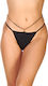 Brazil Panties Removable Chain At The Waist Black