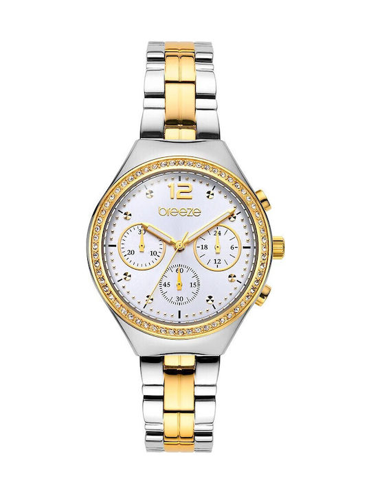 Breeze Women's Watch Chronograph with Silver Me...