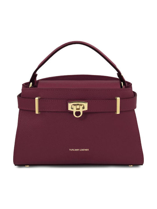 Maisy L De piele Geantă de damă De umăr Burgundy